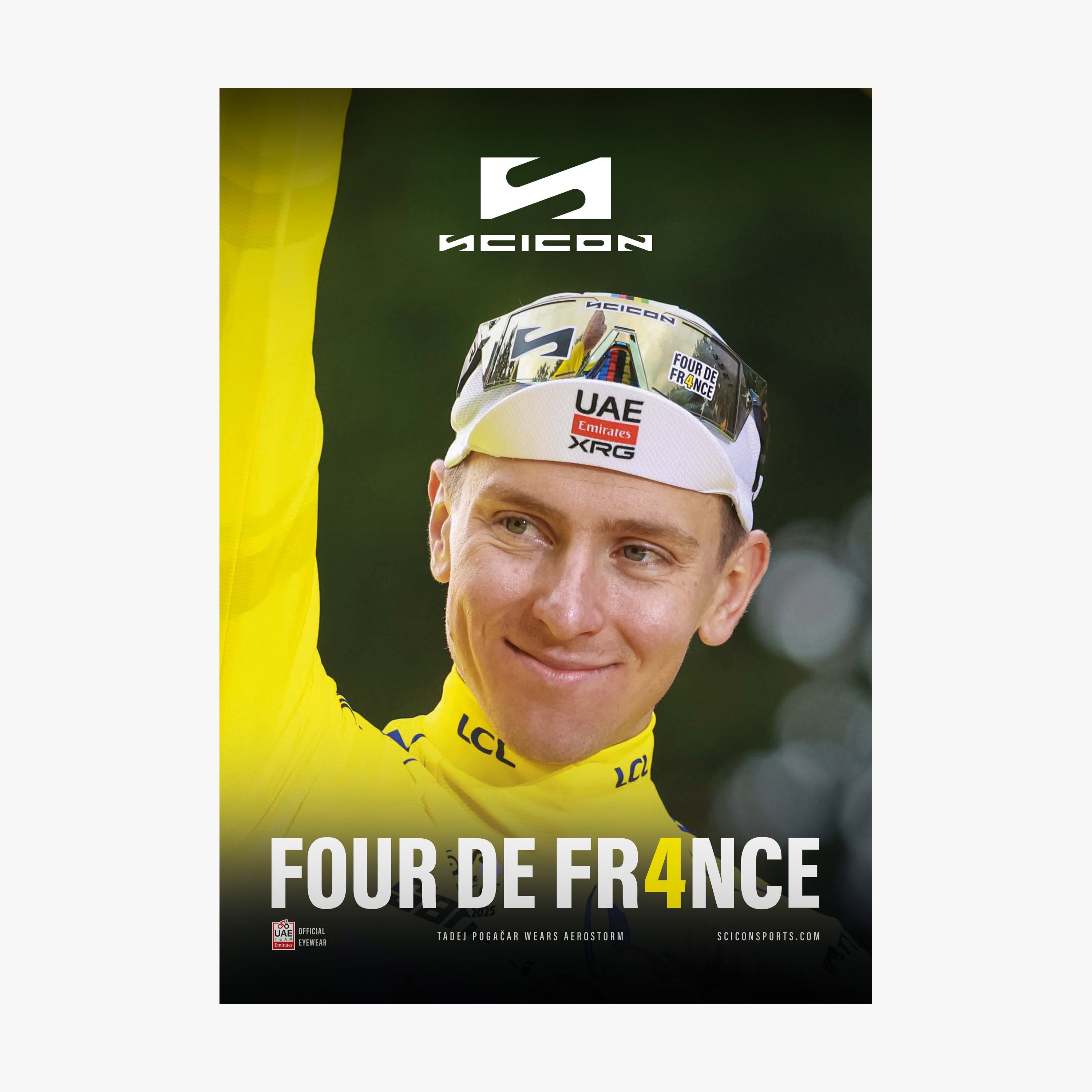 FABRIC POSTER POGAČAR TOUR DE FRANCE 25