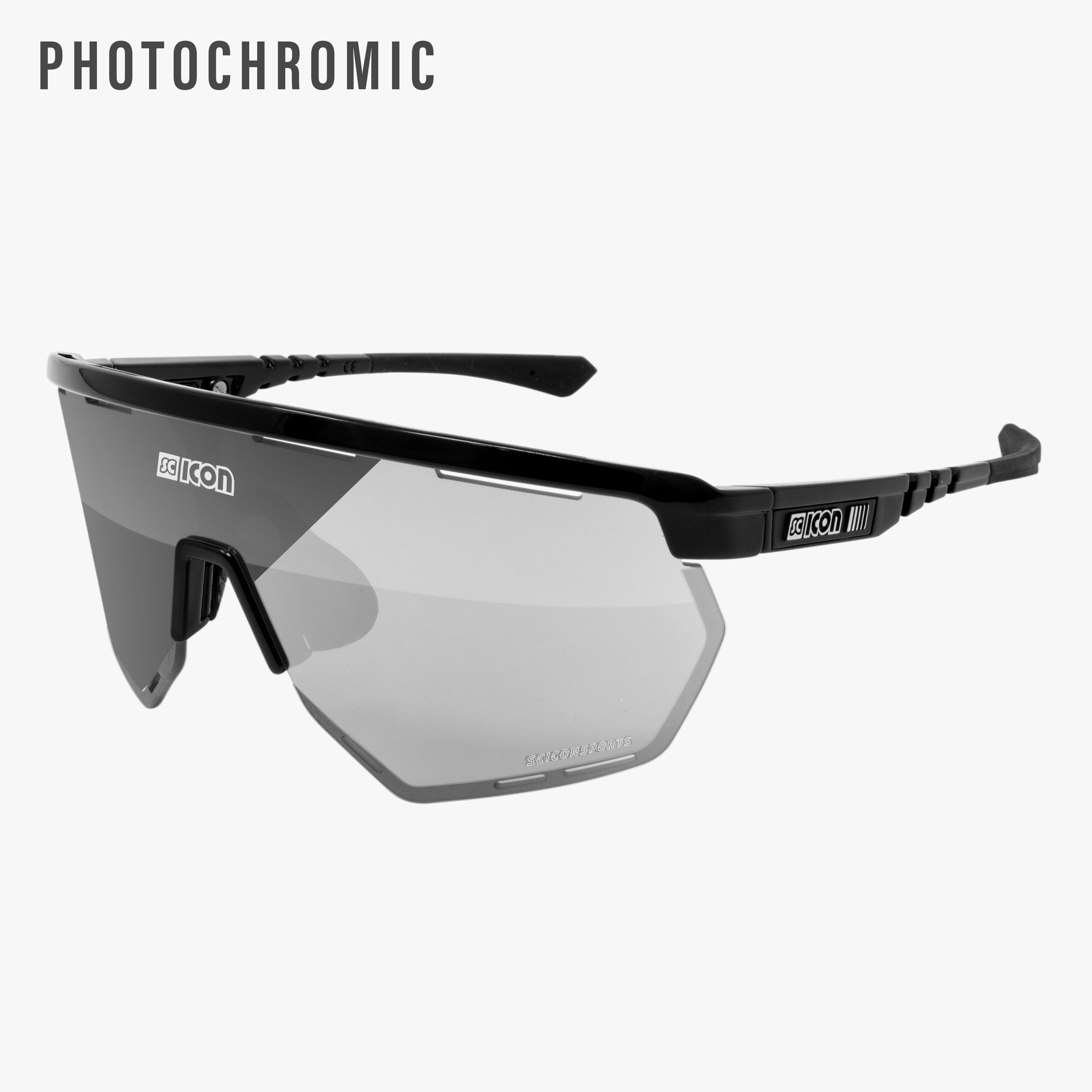 『再値下げ』SCICON AEROWING サングラス Black Gloss/Photocromic Silver Aerowing Cycling Sunglasses