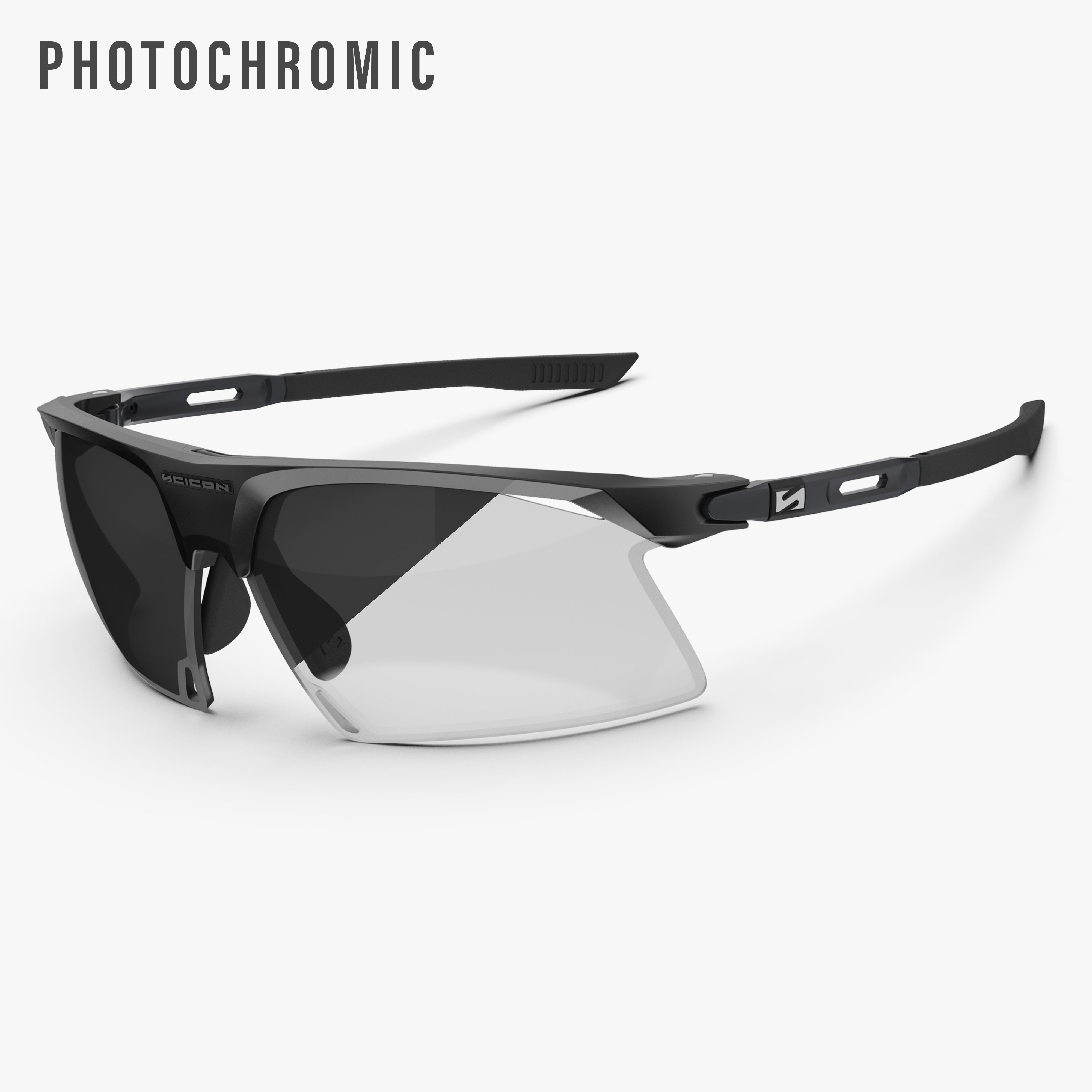 Aerobeam Matte Black + Photochromic Clear to Grey hero