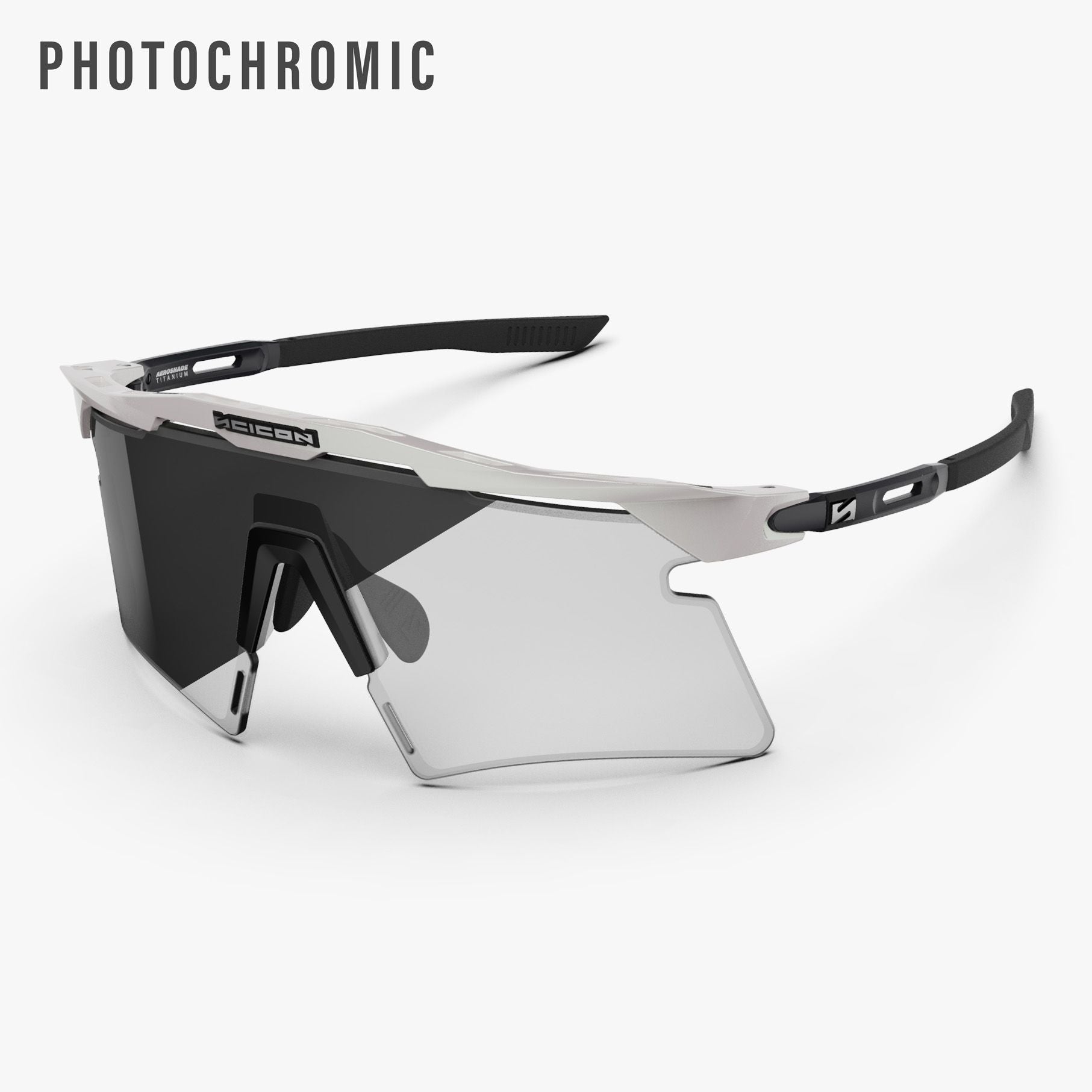Aeroshade Titanium White Matte Photochromic Grey hero