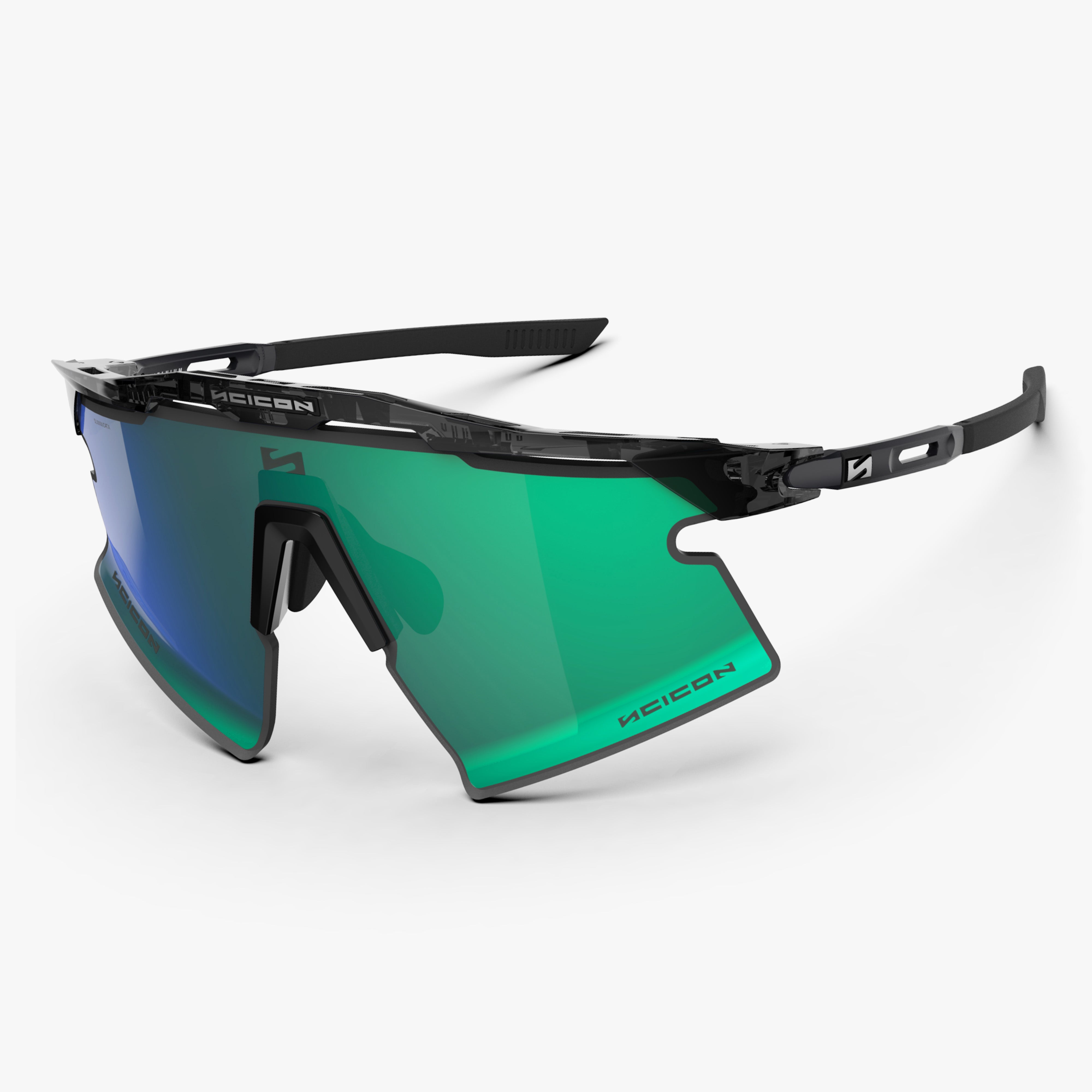 Aeroshade 2.0 Titanium Strake Black Crystal Gloss Multimirror Blue Green hero