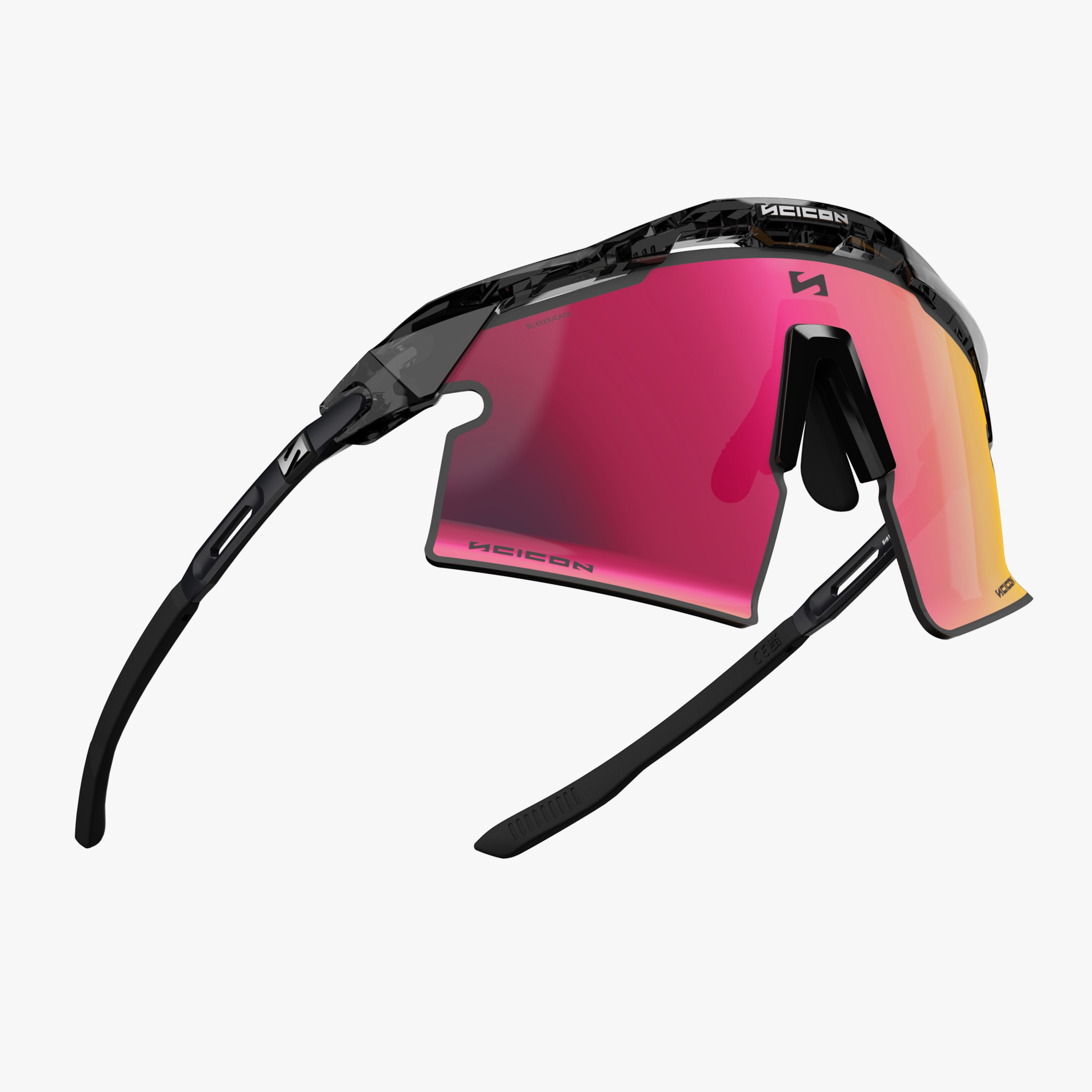 Aeroshade 2.0 Titanium Strake Black Crystal Gloss Multimirror Sunburst fly