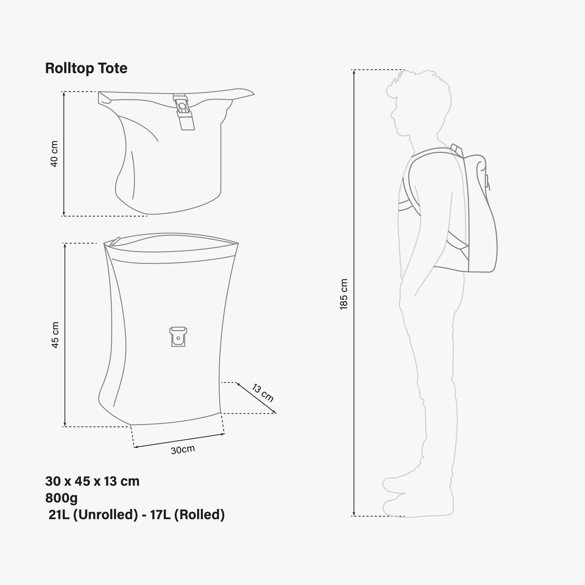 BACKPACK ROLL TOP TOTE