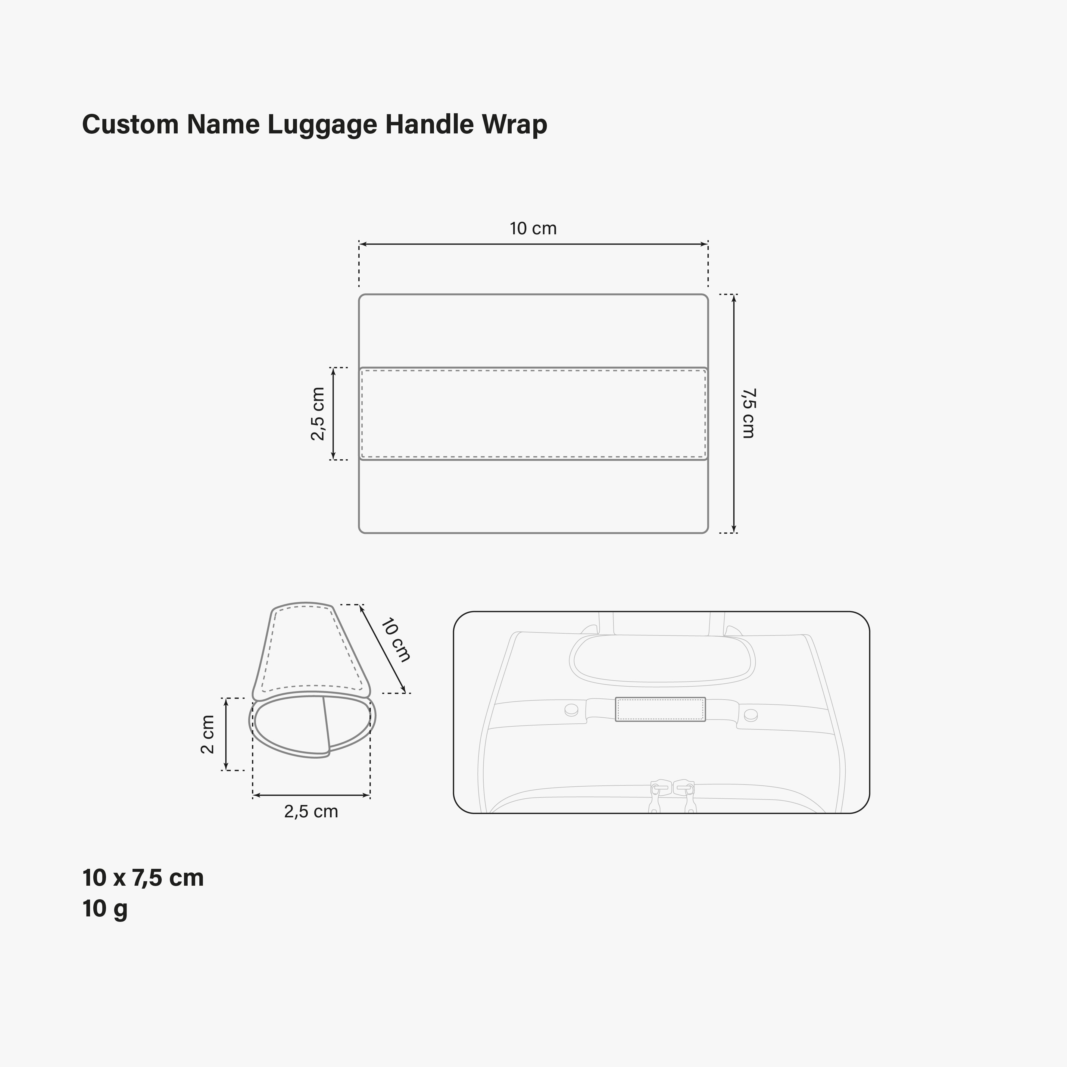 CUSTOM NAME LUGGAGE HANDLE WRAP
