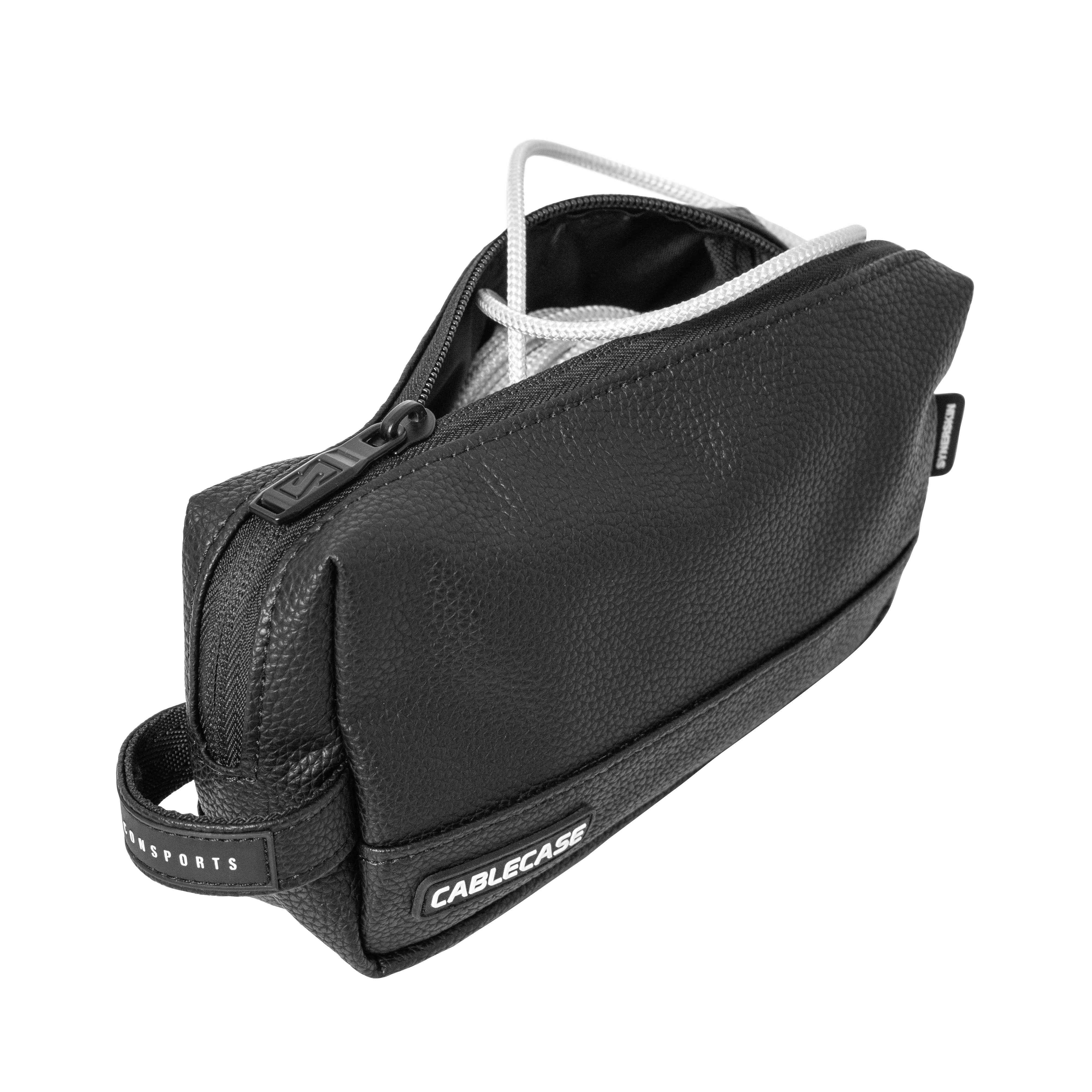 ELECTRONICS TRAVEL POUCH - VEGAN LEATHER SYNERSKIN™