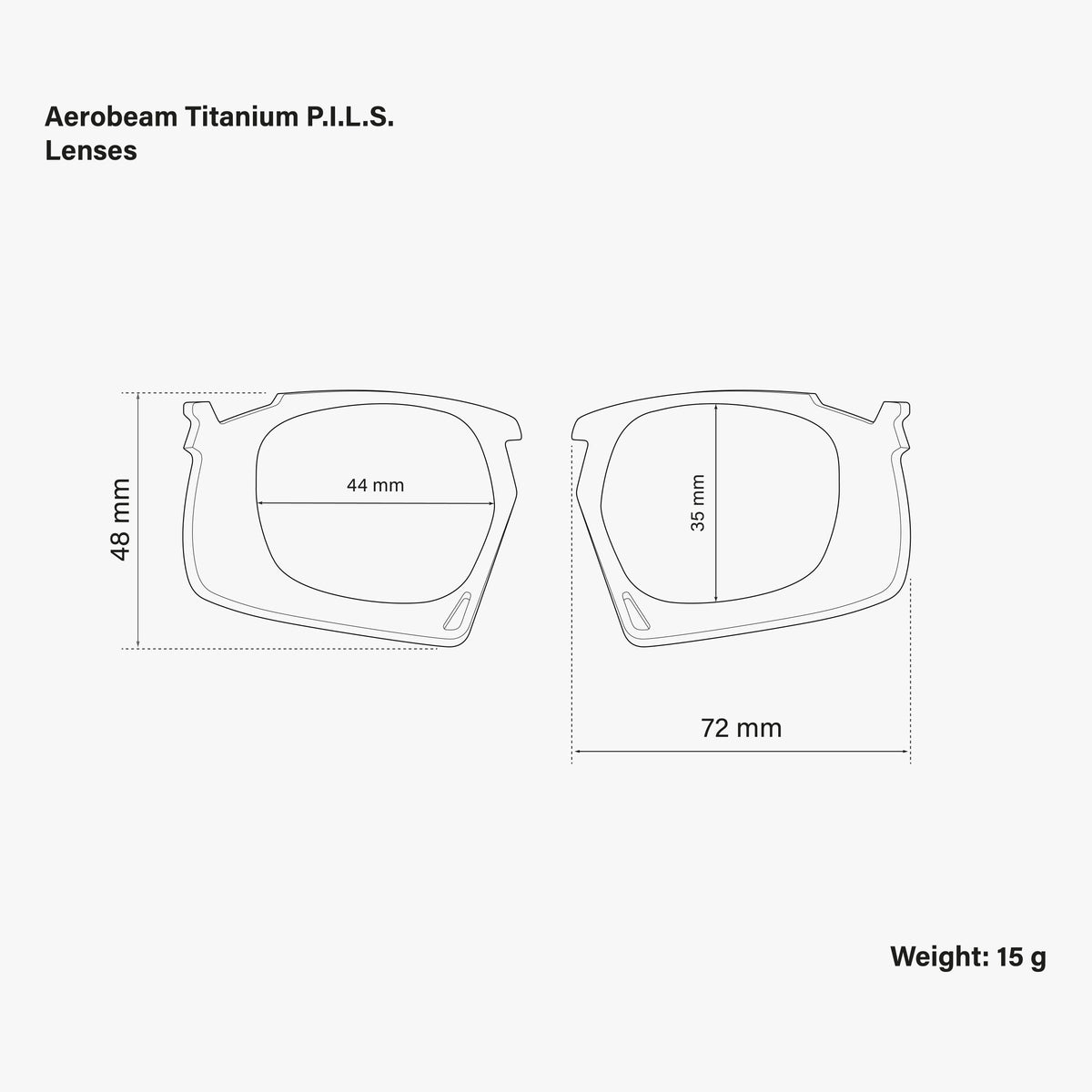 Aerobeam Titanium PILS Photochromic Grey Spare Lens