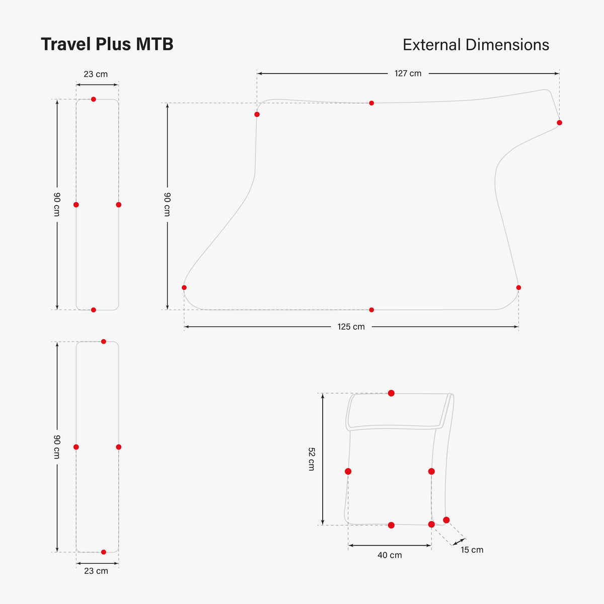 Travel Plus MTB External Dimensions