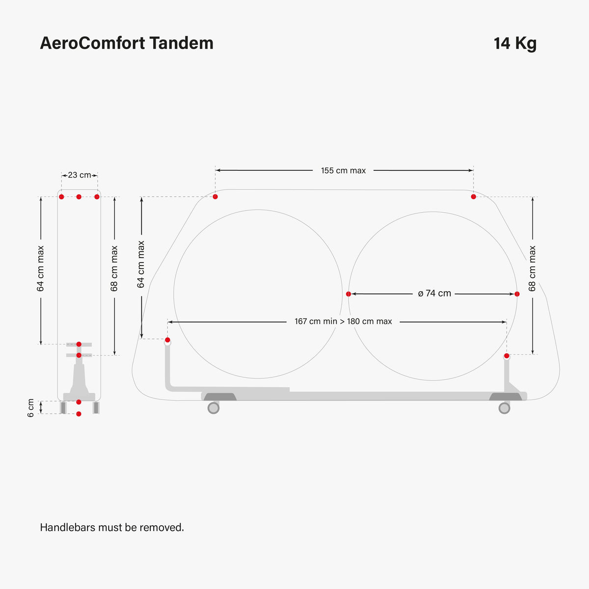 Aerocomfort Tandem Dimensions